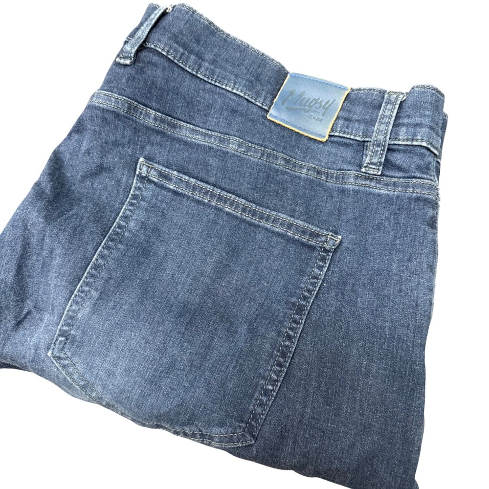 Mugsy Jeans Fultons Men 42x30 Blue Stretch Straight Leg Denim Pants FLX3NFU